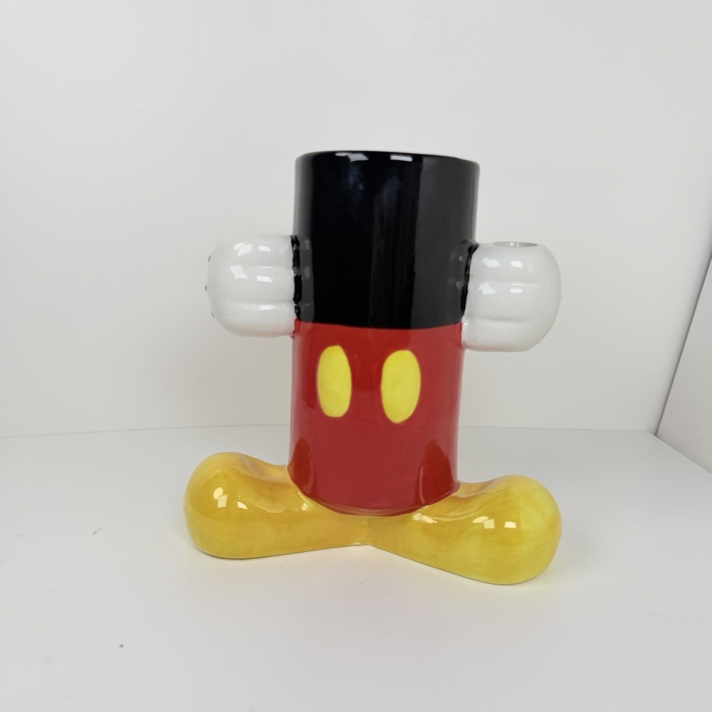 Disney Parks Mickey Mouse Ceramic Utensil Holder Crock No Spoons Pre-Owned